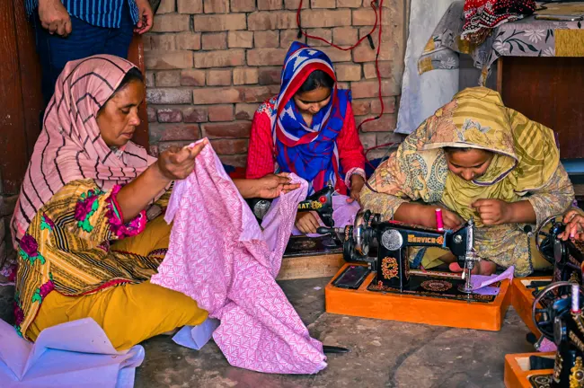 Learning and working at the sewing centre