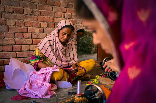 Learning and working at the sewing centre