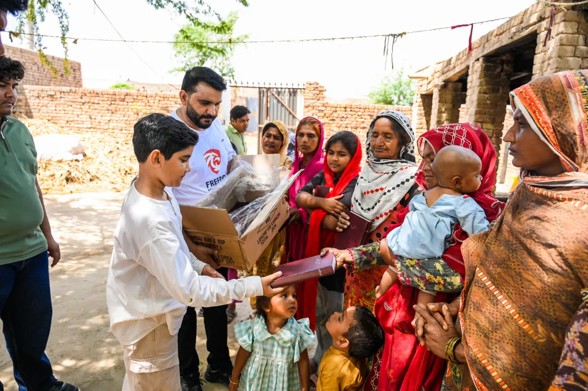Holy Bible distribution & village fellowship
